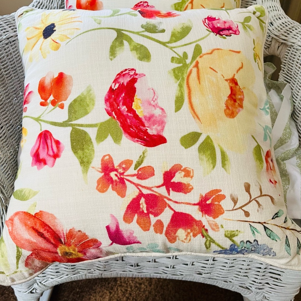 TWO DECORATIVE PILLOWS
